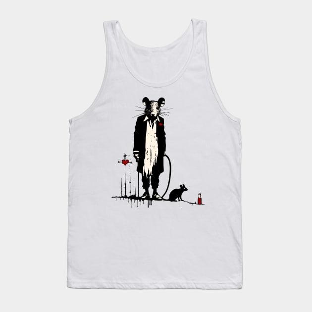 Dope Fiend Cute Rat Graffiti Style Tank Top by SunGraphicsLab